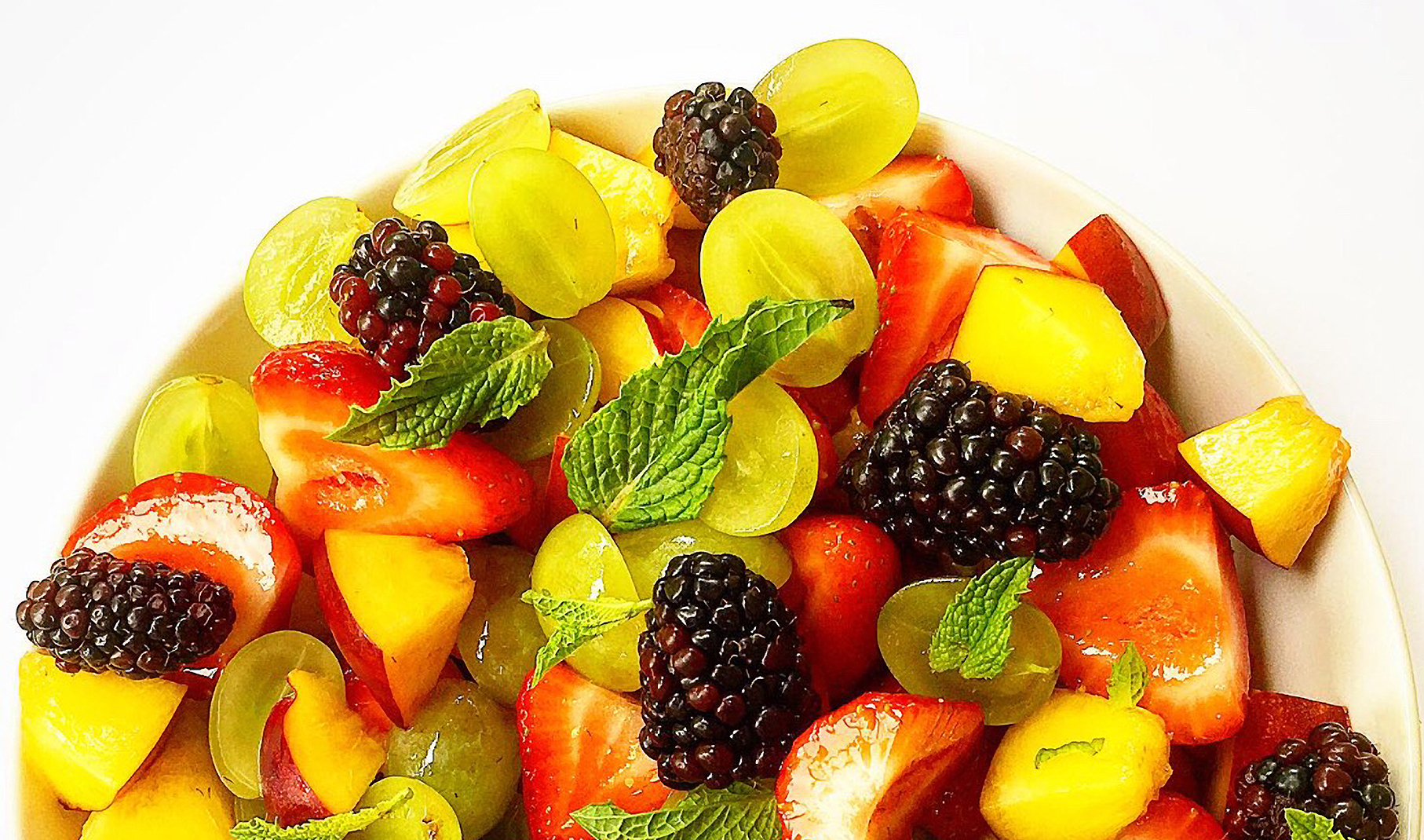 Fresh Berry Salad with Honey and Mint