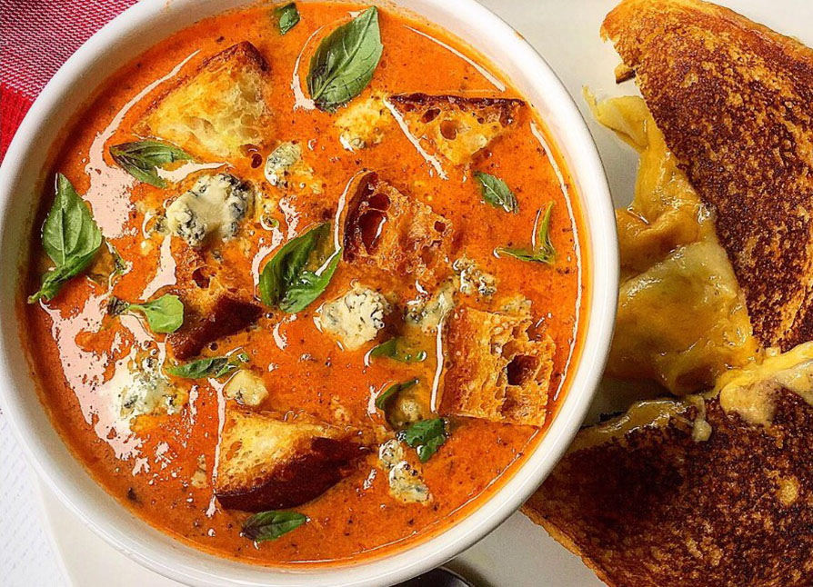 Tomato Blue Cheese Soup