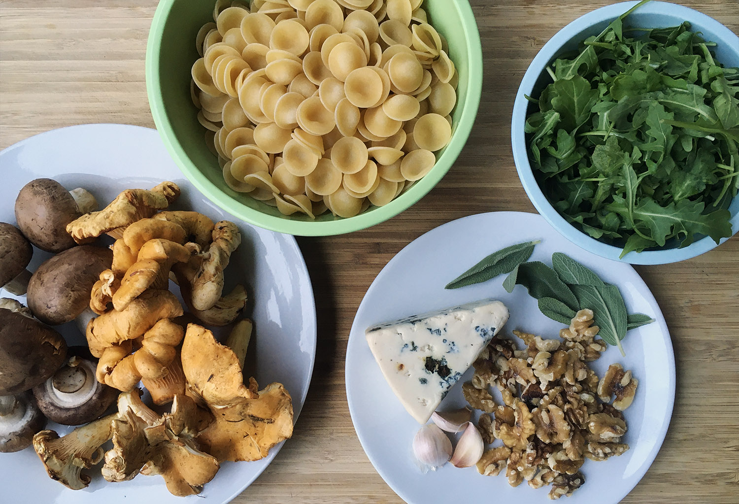 Wild Mushroom and Blue Cheese Orecchiette