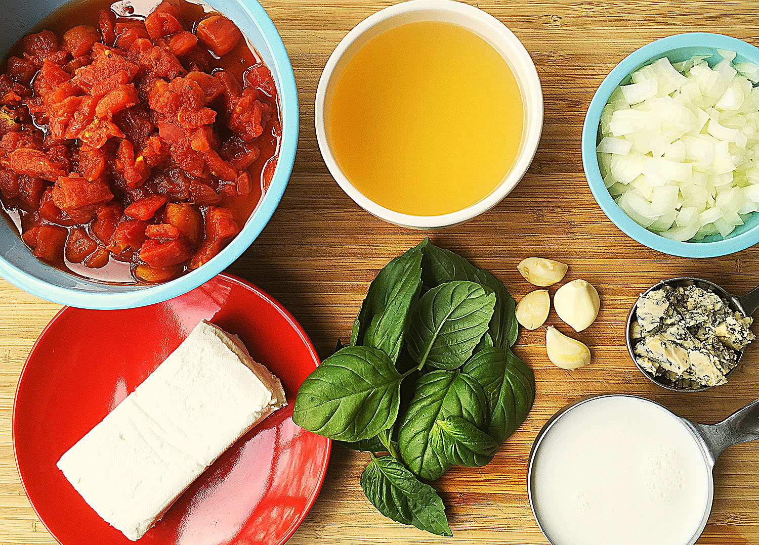 Tomato Blue Cheese Soup