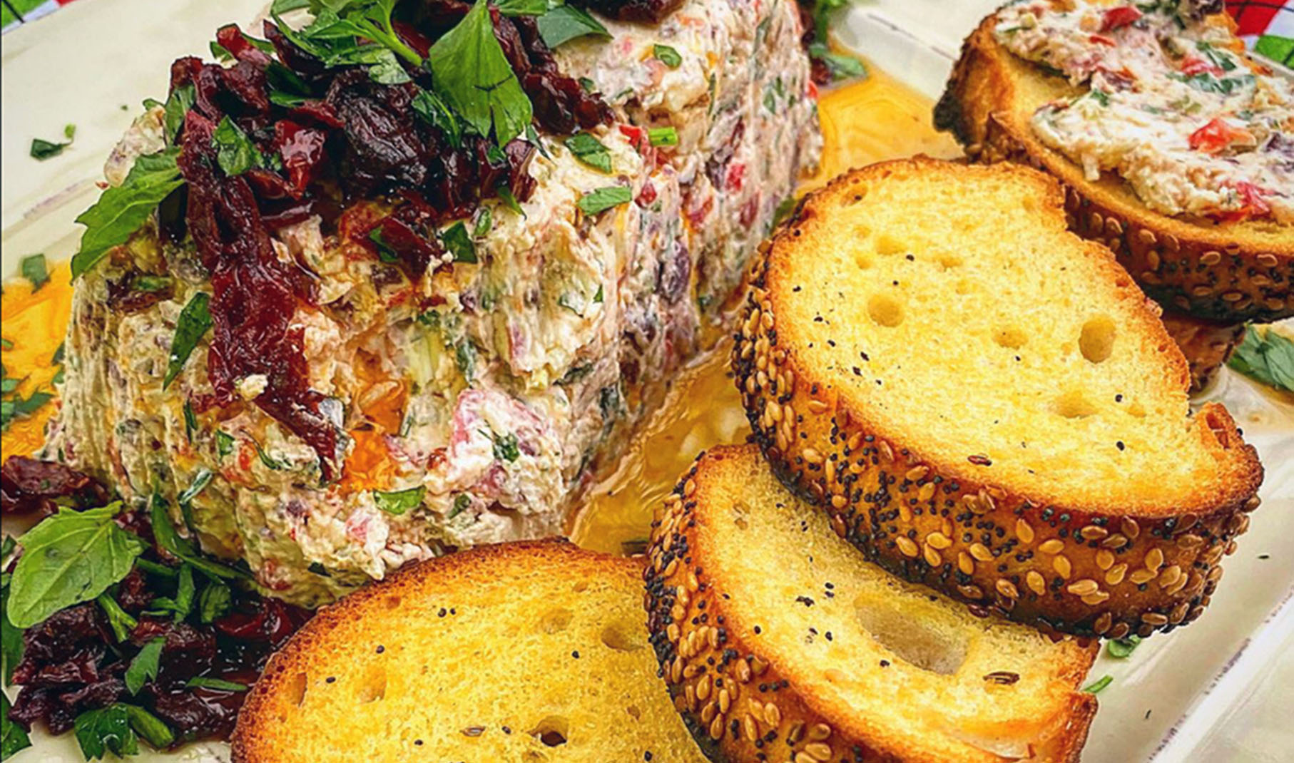 Salami, Olive and Sun-Dried Tomato Cheese Loaf