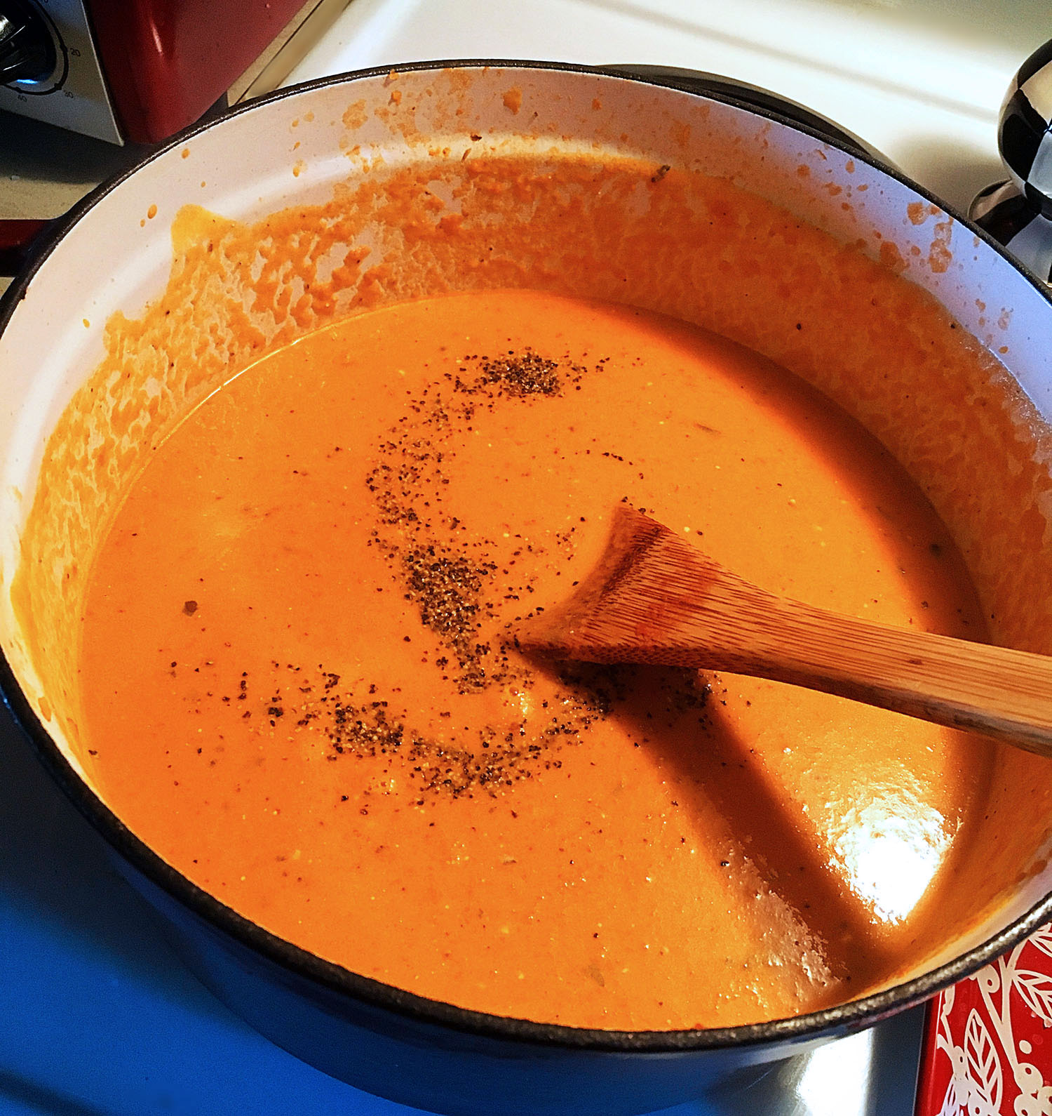 Tomato Blue Cheese Soup