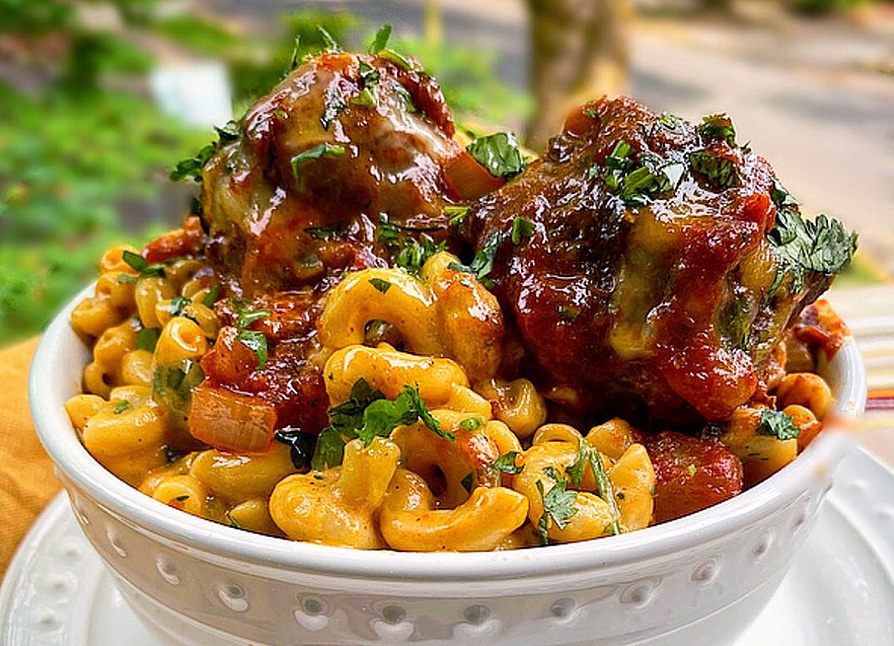 Tex Mex Meatball Mac