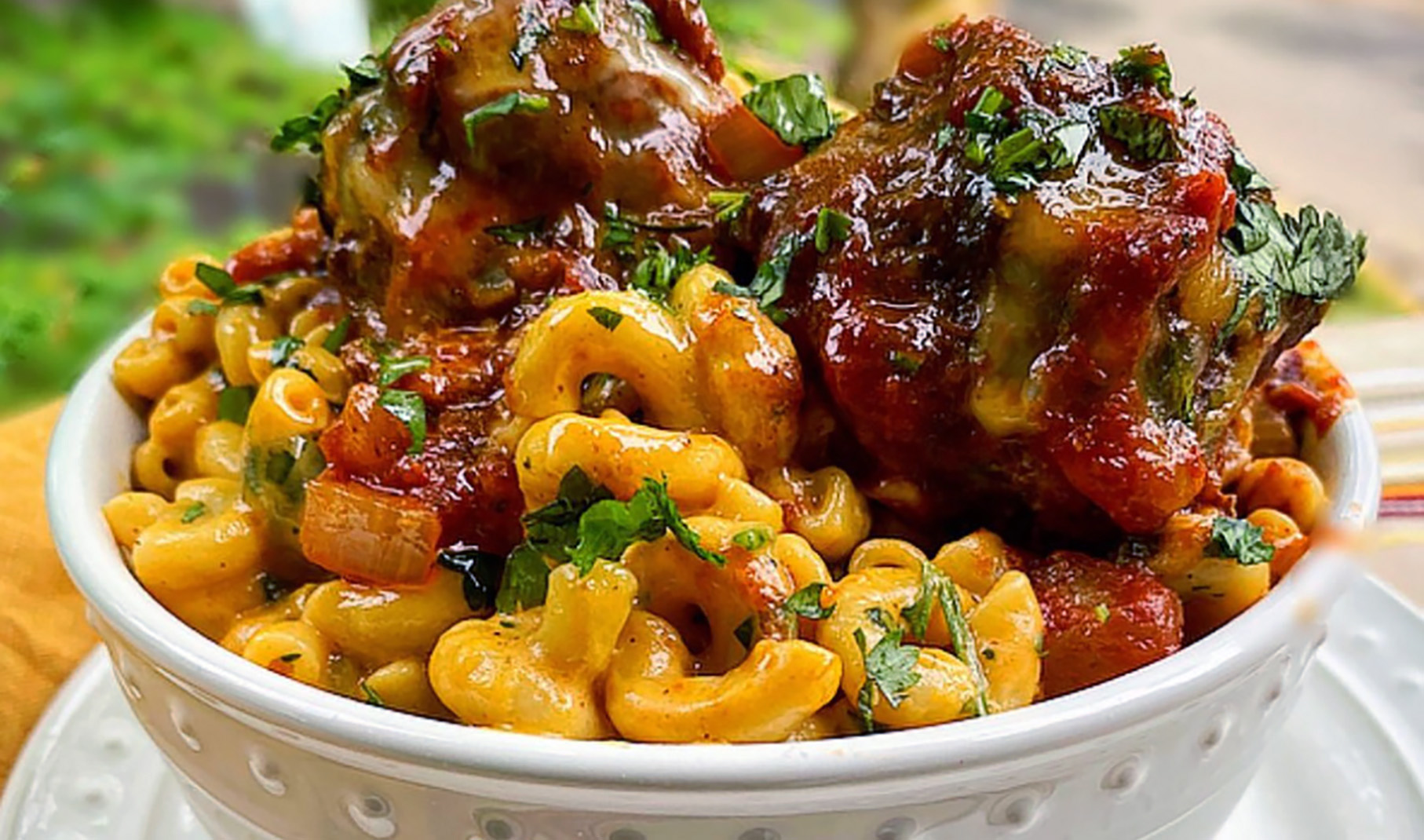 Tex Mex Meatball Mac