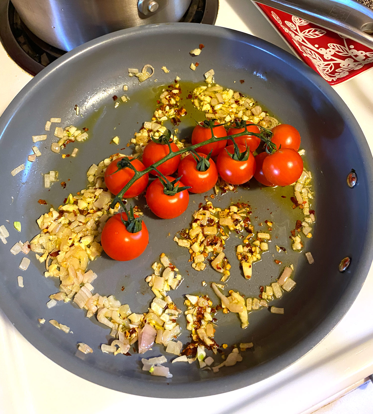 Garlic and Herb Goat Cheese Toasts with Blistered Tomatoes