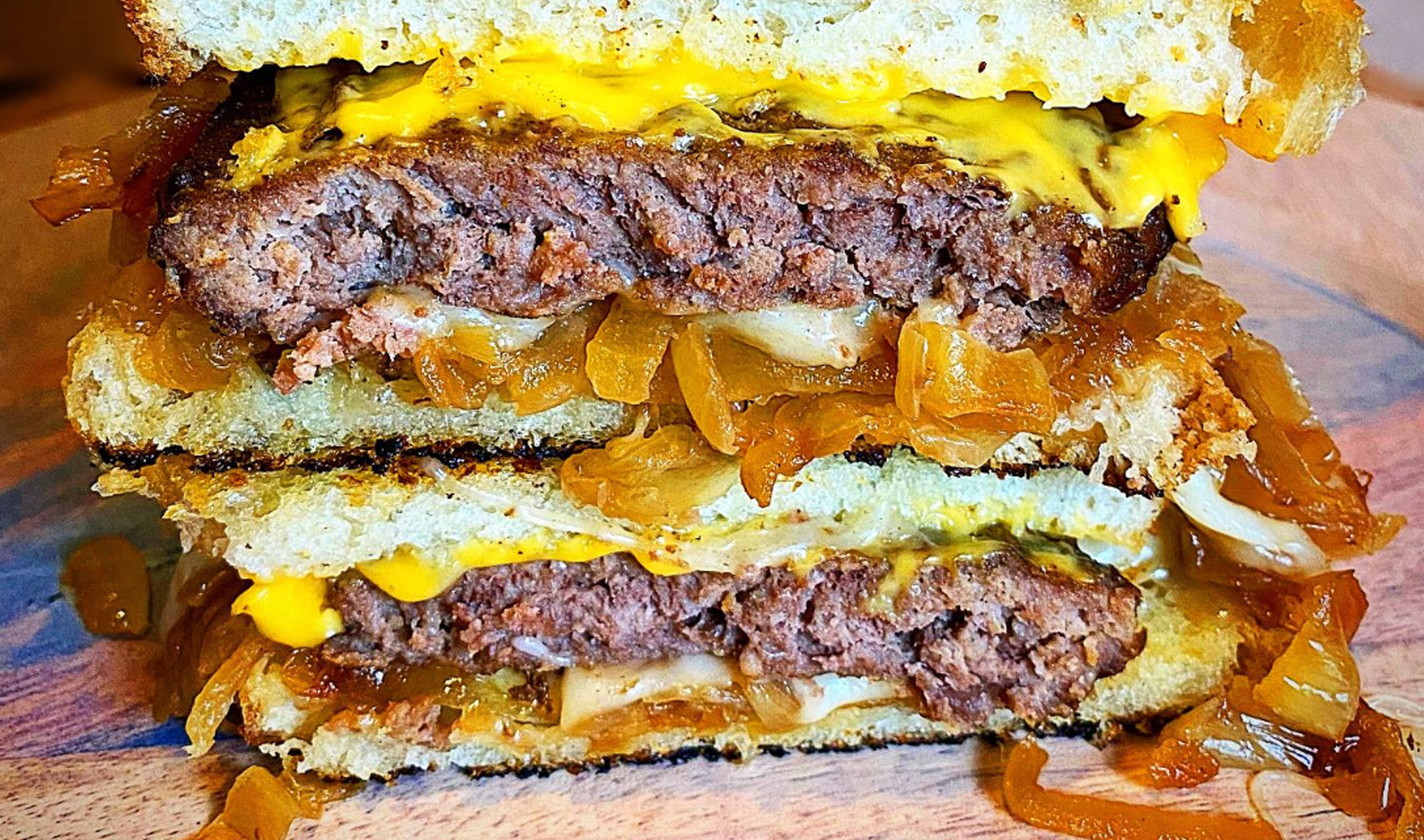 Caramelized Onion Patty Melts