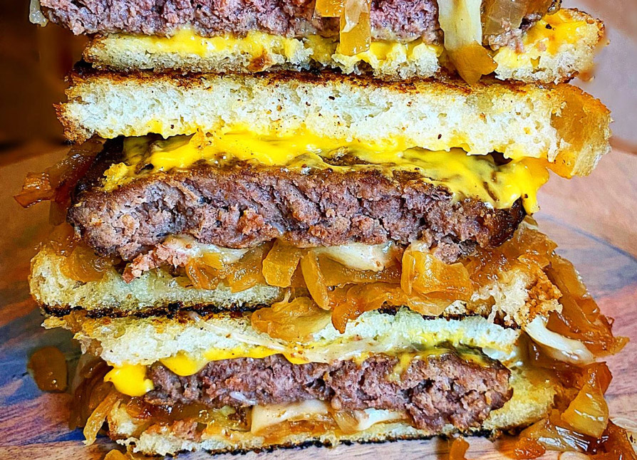 Caramelized Onion Patty Melts