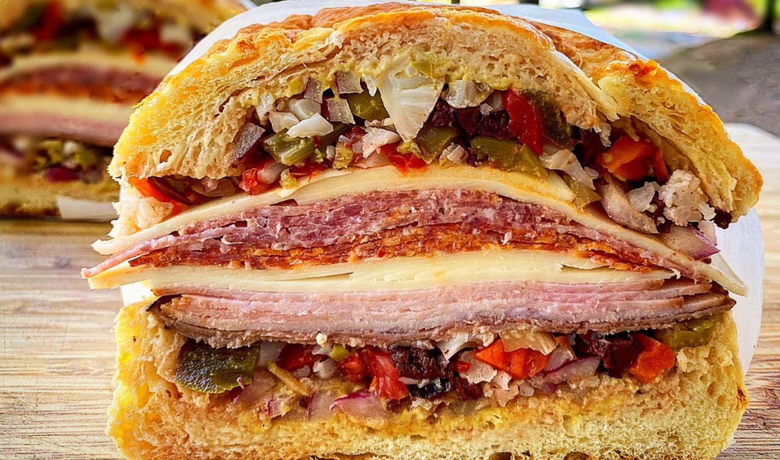 Muffuletta Sandwich Felix & Greg