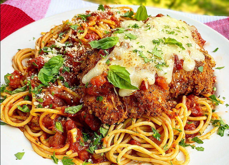 Chicken Parmesan with Spicy Marinara