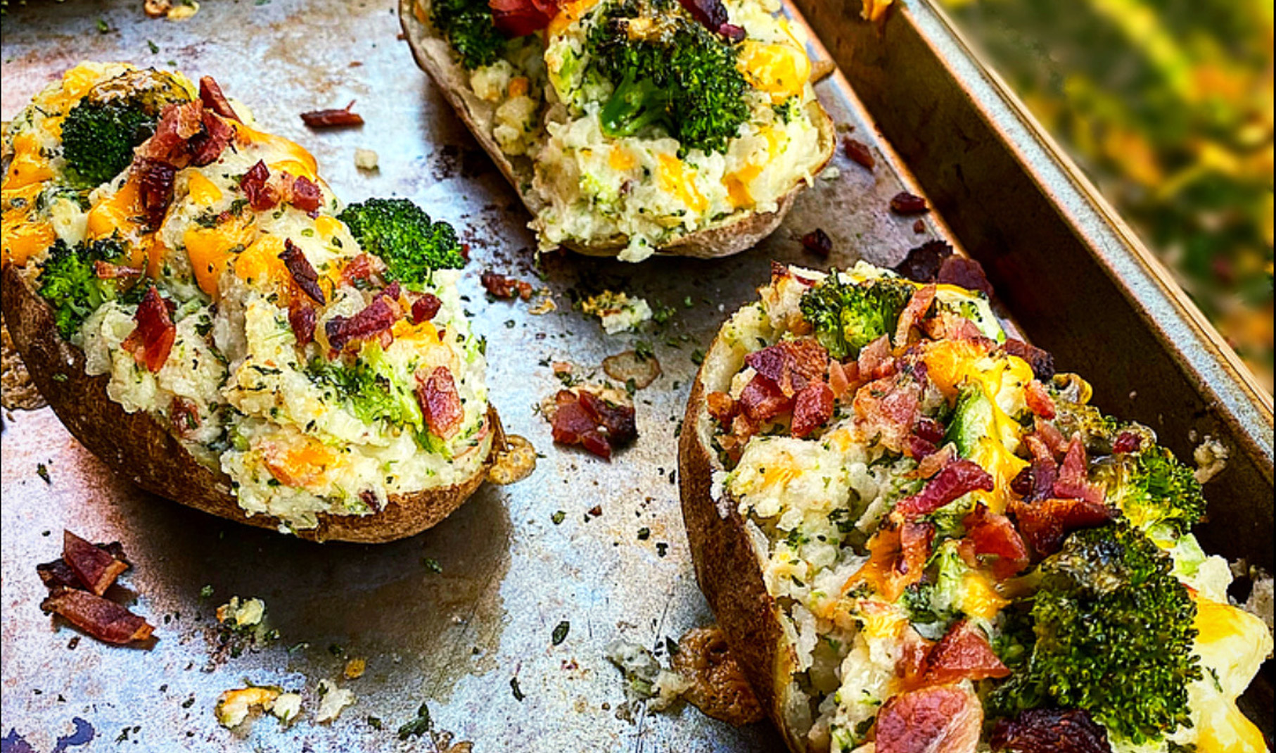 Broccoli, Bacon and Boursin Twice-Baked Potatoes