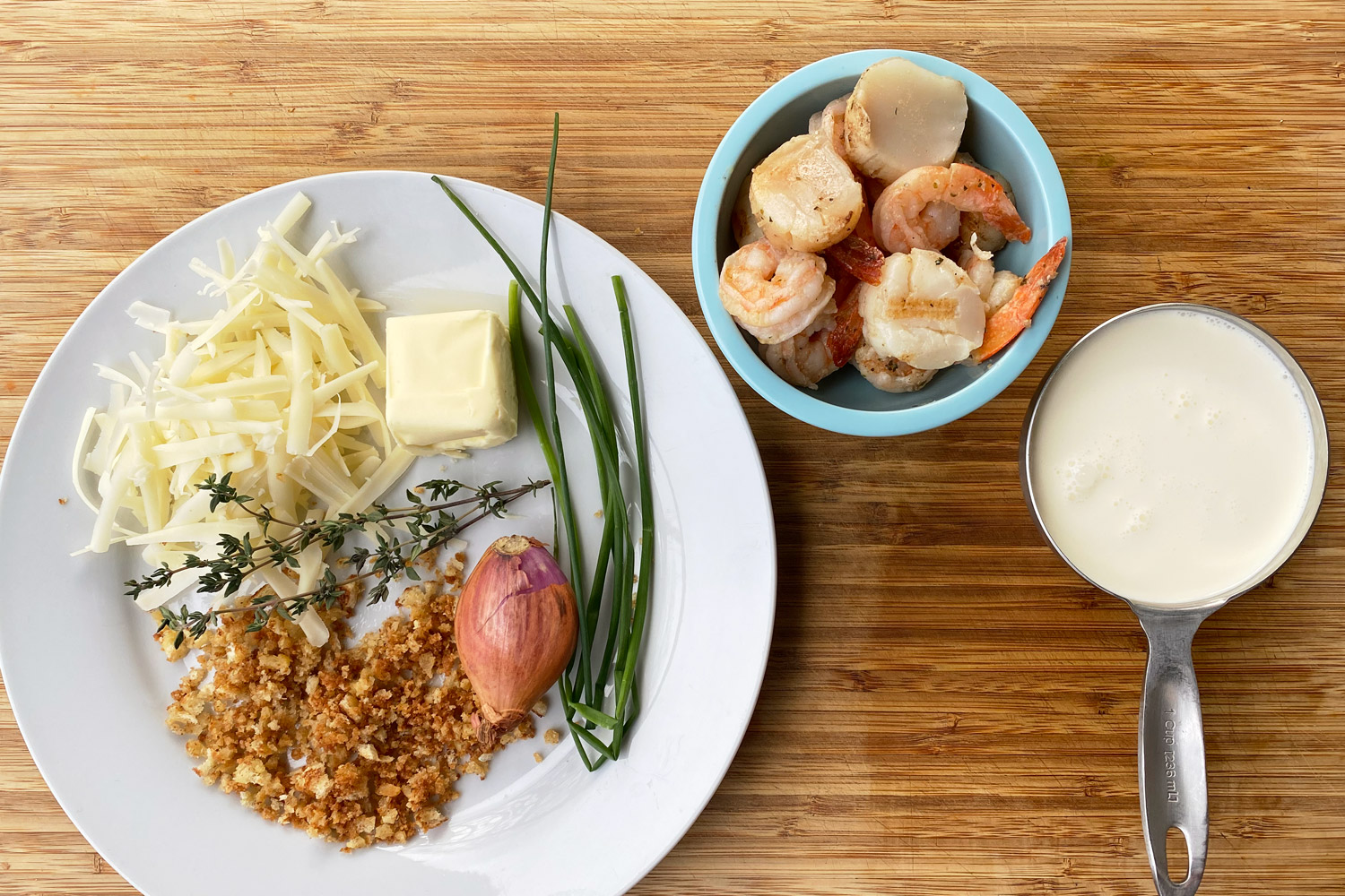 ingredients-scallop-shrimp-gratin-1 Scallop and Shrimp Gratin
