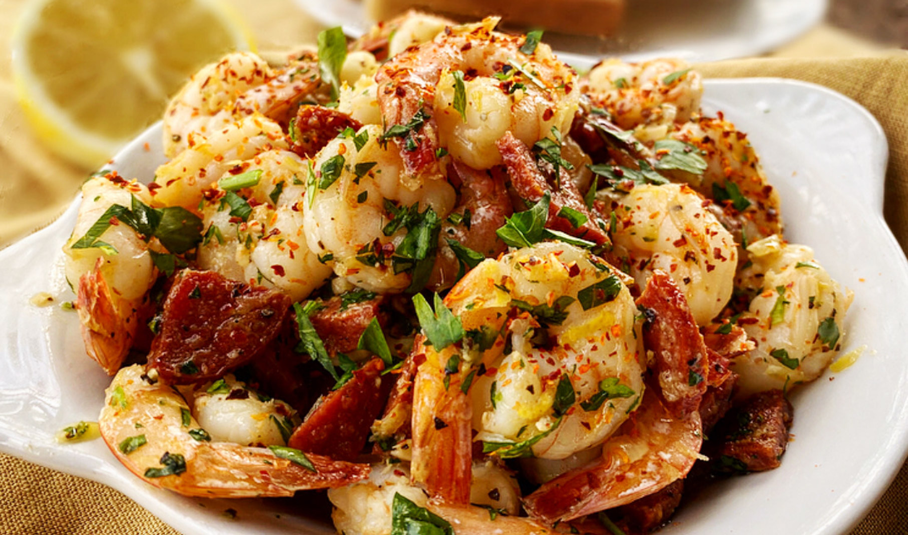Garlicky Shrimp and Chorizo