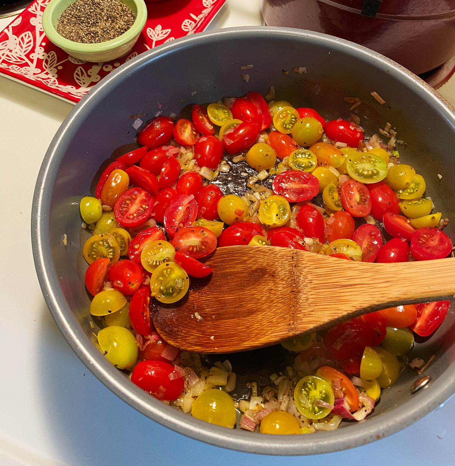 Tilapia in Cherry Tomato and Basil Sauce