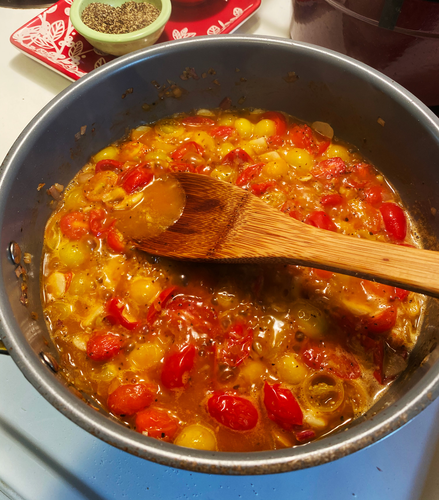 Tilapia in Cherry Tomato and Basil Sauce