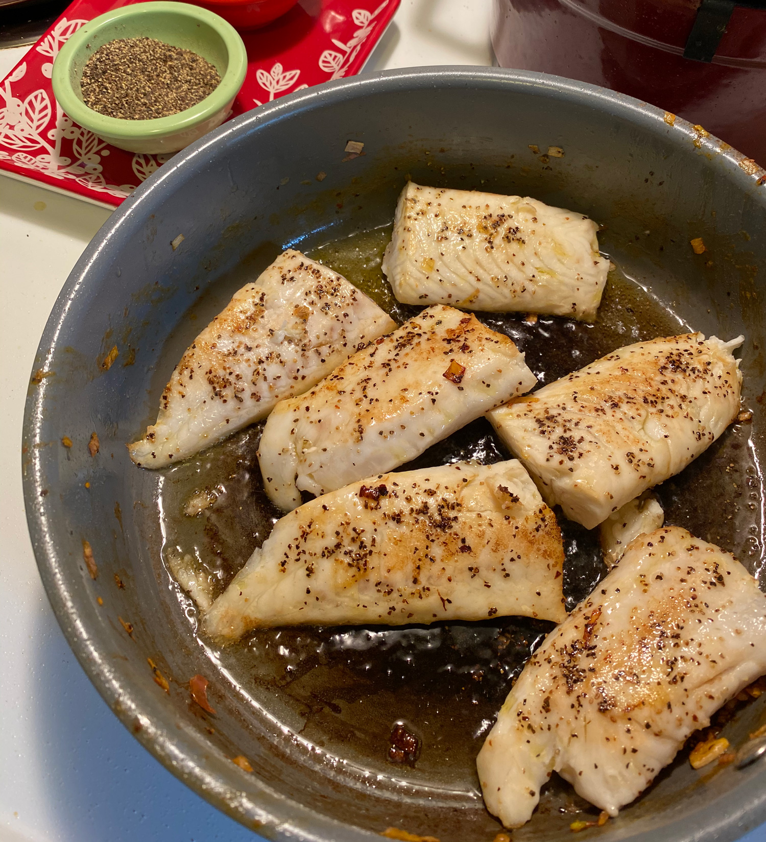 Tilapia in Cherry Tomato and Basil Sauce