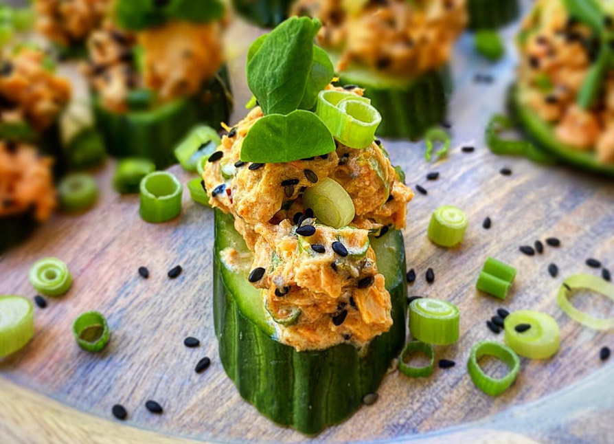 Salmon Cucumber Bites