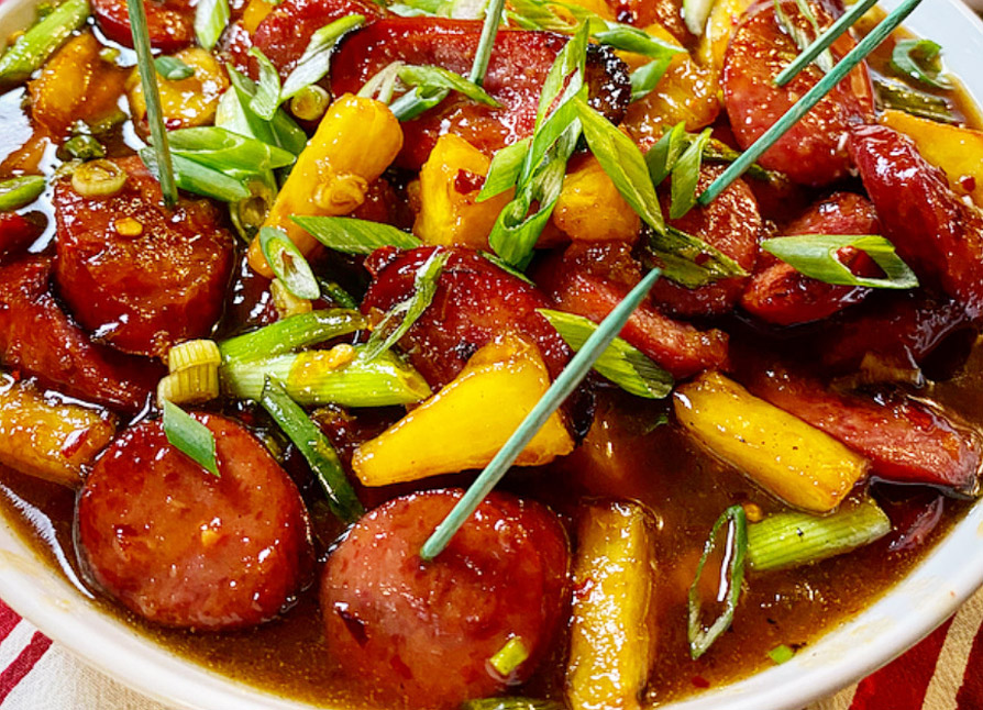 Sweet and Sour Kielbasa Bites